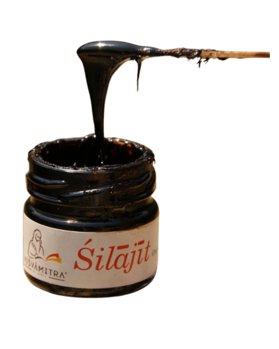 Pure Himalayan Shilajit resin jar - detailed view